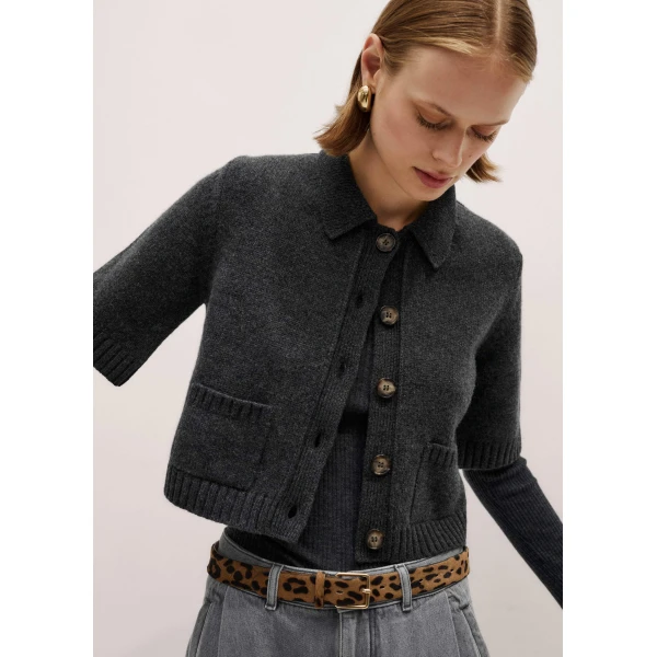 Me and Em Crop Knit Jacket, view 3