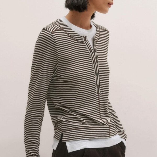 Me + Em Double Layer Top – luxury British Brown in Me and Em exclusively at Coveti