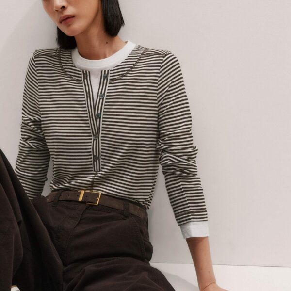 Me and Em Double Layer Top – luxury British Brown in Me and Em exclusively at Coveti
