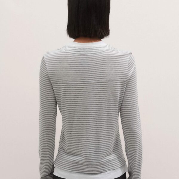Me + Em Double Layer Top – luxury British Grey in Me and Em exclusively at Coveti