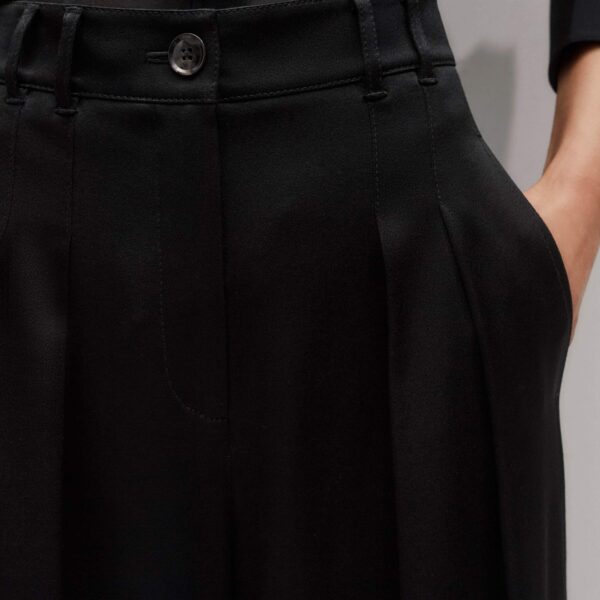 Me and Em Double Pleat Pant – luxury British Black in Me and Em exclusively at Coveti