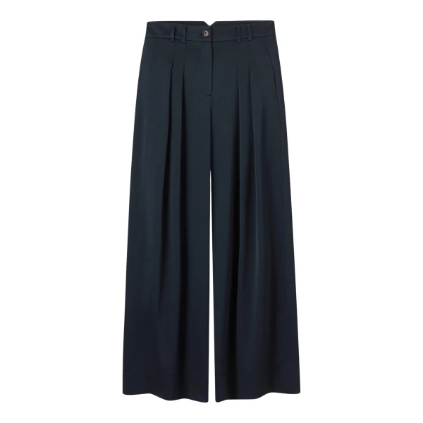 Me and Em Double Pleat Pant – luxury British Blue in Me and Em exclusively at Coveti
