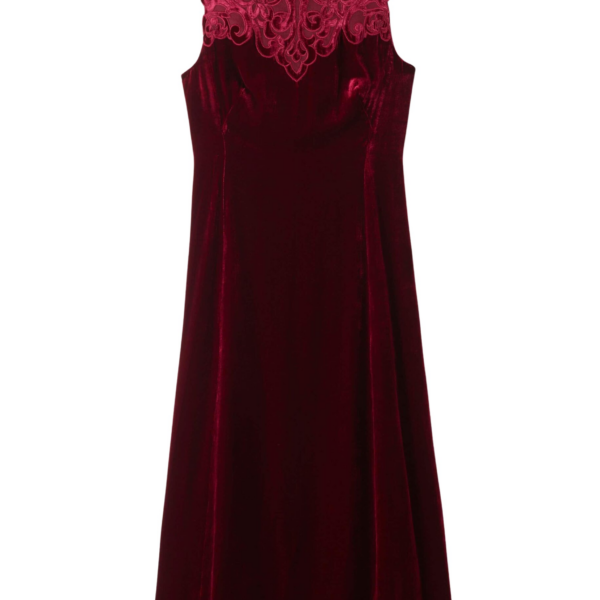 Me and Em Embroidered Midi Dress – luxury British Red in Me and Em exclusively at Coveti