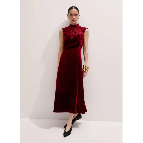 Me and Em Embroidered Midi Dress, view 3