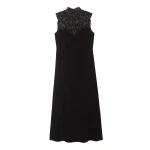 Me and Em Embroidered Midi Dress – luxury British Black in Me and Em exclusively at Coveti