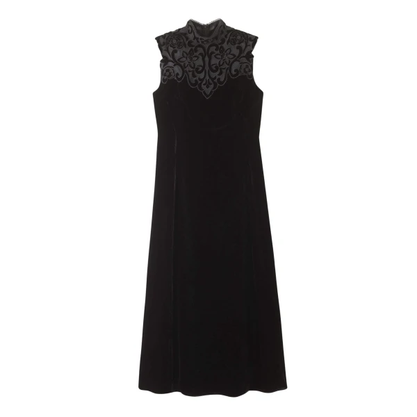 Me and Em Embroidered Midi Dress – luxury British Black in Me and Em exclusively at Coveti