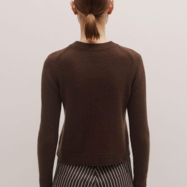 Me and Em Essential Crew Jumper – luxury British Brown in Me and Em exclusively at Coveti