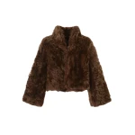 Me and Em Evening Crop Jacket – luxury British Brown in Me and Em exclusively at Coveti