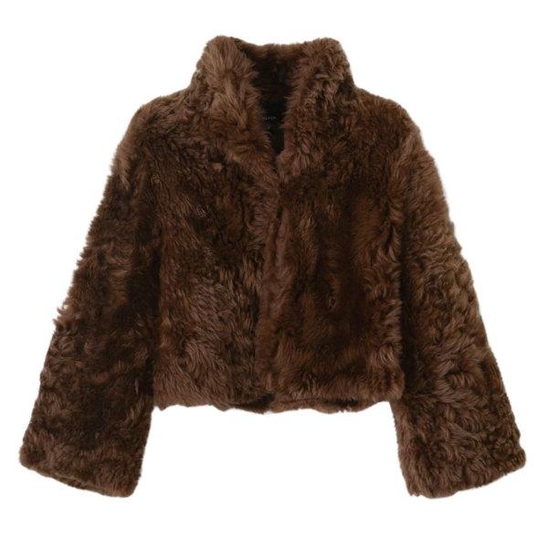 Me and Em Evening Crop Jacket – luxury British Brown in Me and Em exclusively at Coveti