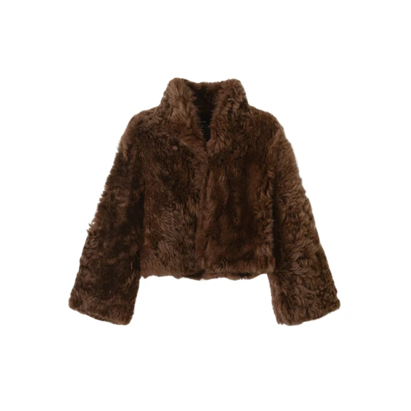 Me and Em Evening Crop Jacket – luxury British Brown in Me and Em exclusively at Coveti