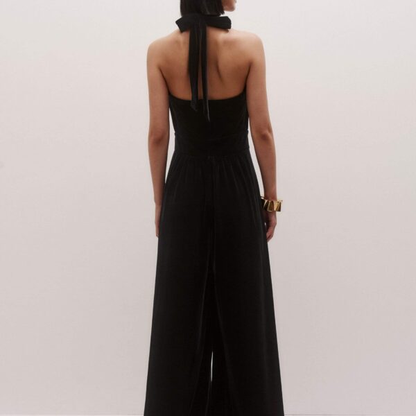 Me and Em Evening Jumpsuit – luxury British Black in Me and Em exclusively at Coveti