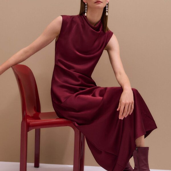 Me and Em Evening Maxi Dress – luxury British Red in Me and Em exclusively at Coveti