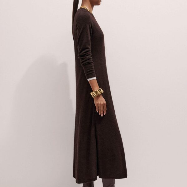 Me + Em Faux Layer Maxi Dress – luxury British Brown in Me and Em exclusively at Coveti