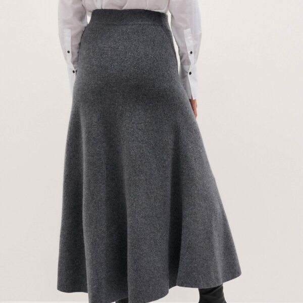 Me and Em Felted Maxi Skirt – luxury British Grey in Me and Em exclusively at Coveti
