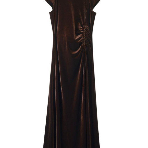 Me and Em Fluid Maxi Dress – luxury British Brown in Me and Em exclusively at Coveti