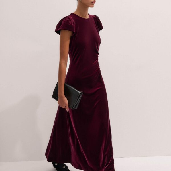 Me and Em Fluid Maxi Dress – luxury British Red in Me and Em exclusively at Coveti