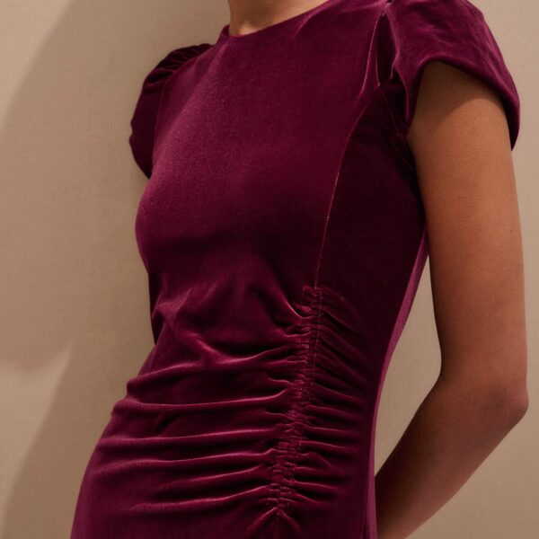 Me + Em Fluid Maxi Dress – luxury British Red in Me and Em exclusively at Coveti
