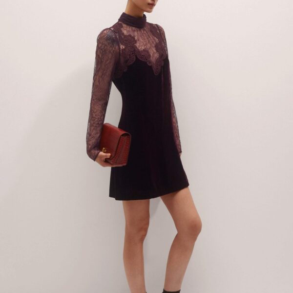 Me + Em Fluid Mini Dress – luxury British Red in Me and Em exclusively at Coveti