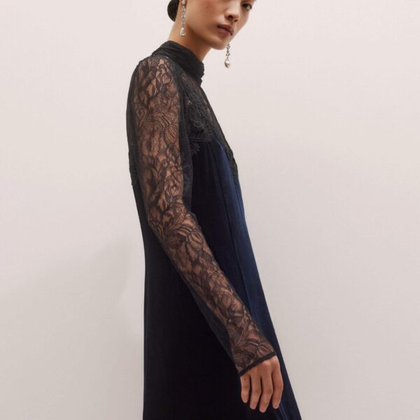Me and Em Fluid Mini Dress – luxury British Black in Me and Em exclusively at Coveti