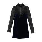 Me and Em Fluid Mini Dress – luxury British Black in Me and Em exclusively at Coveti