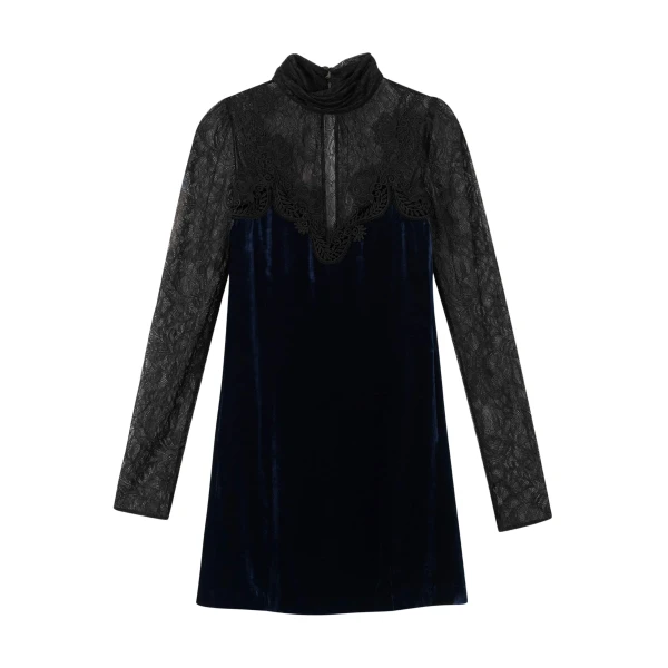 Me and Em Fluid Mini Dress – luxury British Black in Me and Em exclusively at Coveti