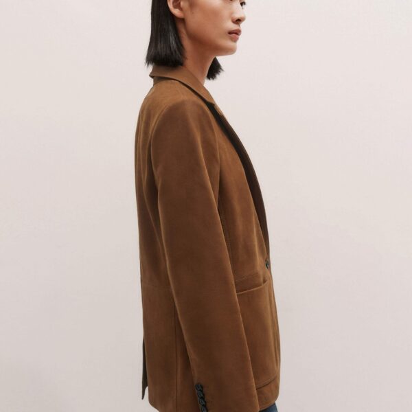 Me + Em Forever Blazer – luxury British Brown in Me and Em exclusively at Coveti