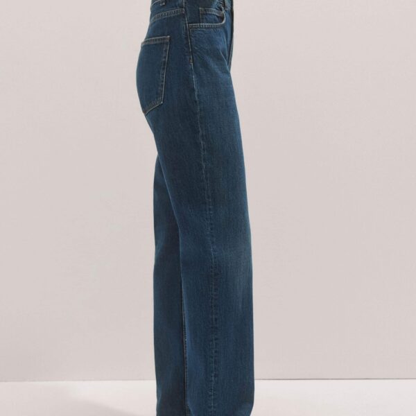 Me and Em Full-Length Straight Jean – luxury British Blue in Me and Em exclusively at Coveti