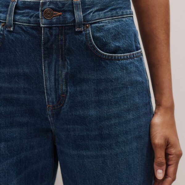Me + Em Full-Length Straight Jean – luxury British Blue in Me and Em exclusively at Coveti