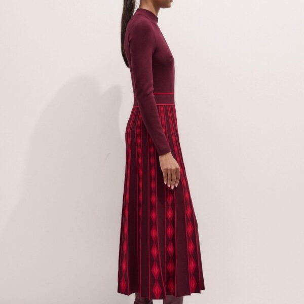 Me + Em Half Zip Maxi Dress – luxury British Red in Me and Em exclusively at Coveti