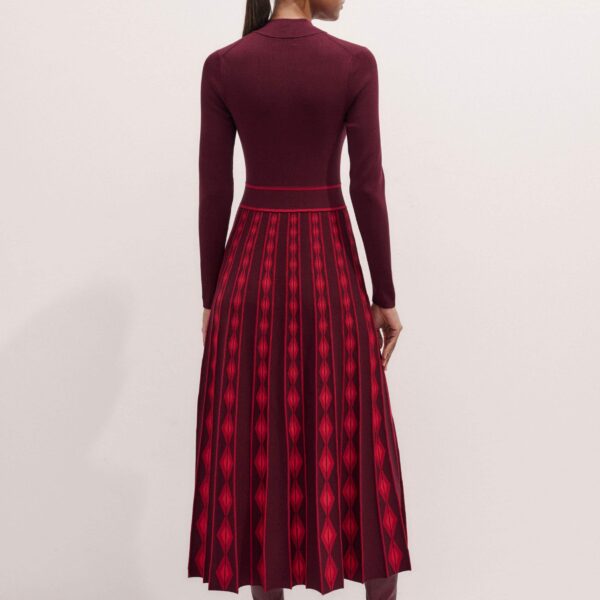 Me + Em Half Zip Maxi Dress – luxury British Red in Me and Em exclusively at Coveti