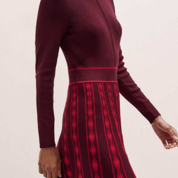 Me + Em Half Zip Maxi Dress – luxury British Red in Me and Em exclusively at Coveti