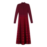 Me and Em Half Zip Maxi Dress – luxury British Red in Me and Em exclusively at Coveti