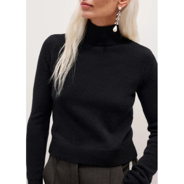 Me and Em High Neck Crop Jumper Knit, view 2