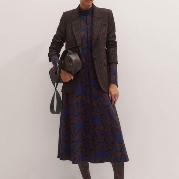 Me + Em High Neck Maxi Dress – luxury British Blue in Me and Em exclusively at Coveti