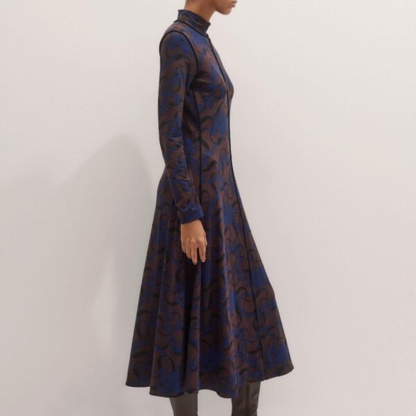 Me + Em High Neck Maxi Dress – luxury British Blue in Me and Em exclusively at Coveti
