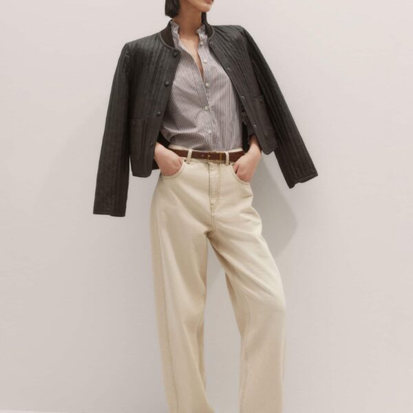Me + Em Impossibly Soft Shirt – luxury British Brown in Me and Em exclusively at Coveti