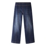 Me and Em Kick Flare Crop Travel Jean – luxury British Blue in Me and Em exclusively at Coveti