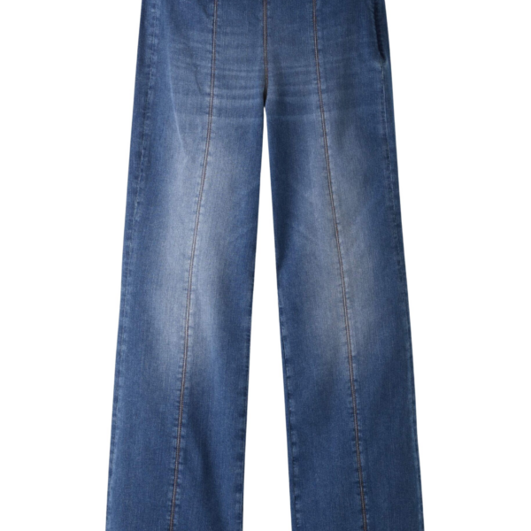 Me and Em Kick Flare Travel Jean – luxury British Blue in Me and Em exclusively at Coveti