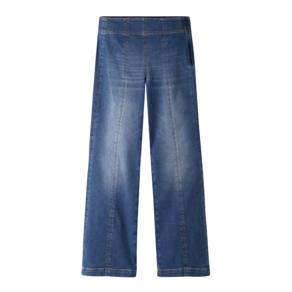 Me and Em Kick Flare Travel Jean – luxury British Blue in Me and Em exclusively at Coveti