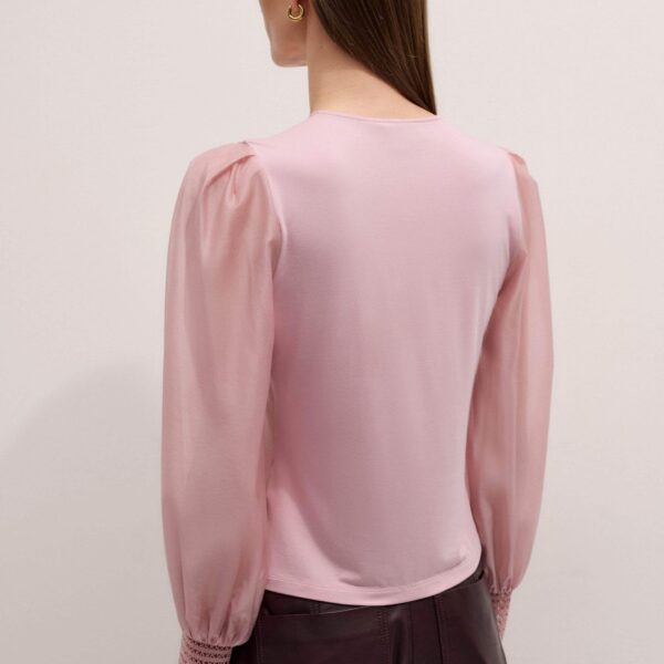 Me + Em Layering Blouse – luxury British Pink in Me and Em exclusively at Coveti