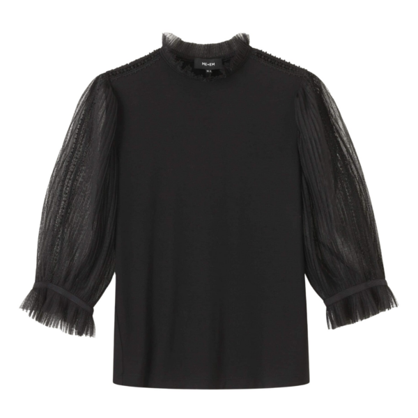 Me and Em Layering Blouse – luxury British Black in Me and Em exclusively at Coveti