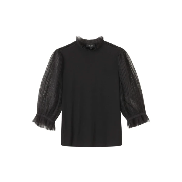 Me and Em Layering Blouse – luxury British Black in Me and Em exclusively at Coveti