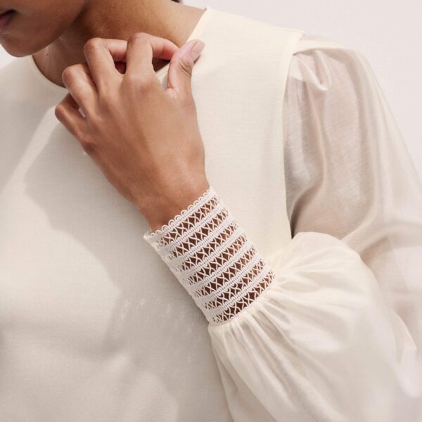 Me + Em Layering Blouse – luxury British Ivory in Me and Em exclusively at Coveti