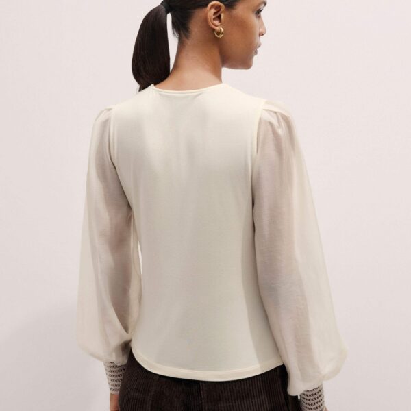 Me + Em Layering Blouse – luxury British Ivory in Me and Em exclusively at Coveti