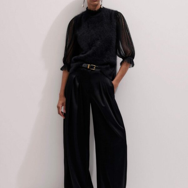 Me and Em Layering Blouse – luxury British Black in Me and Em exclusively at Coveti