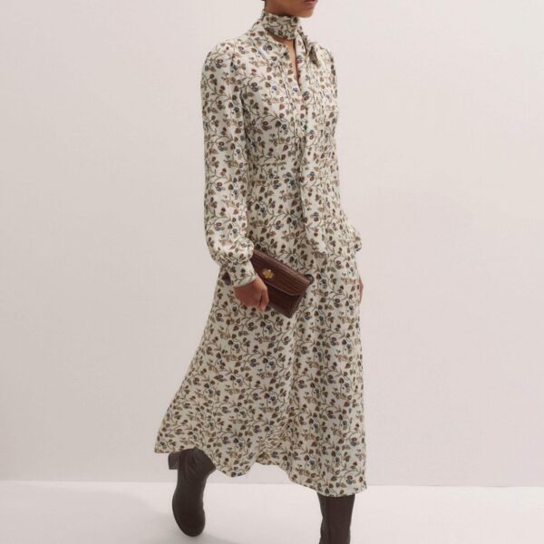 Me + Em Maxi Dress + Belt – luxury British Ivory in Me and Em exclusively at Coveti