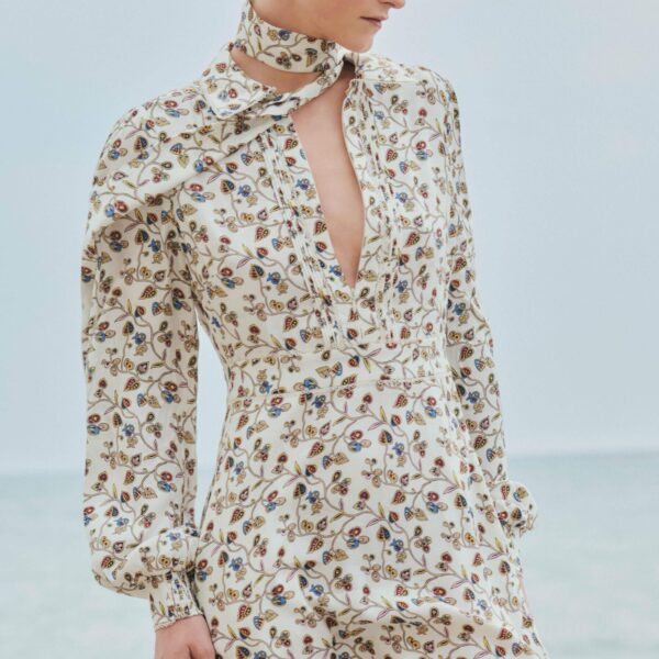 Me and Em Maxi Dress + Belt – luxury British Ivory in Me and Em exclusively at Coveti