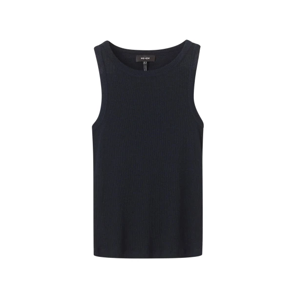 Me and Em Metallic AM-PM Tank – luxury British Blue in Me and Em exclusively at Coveti