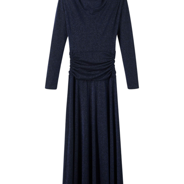 Me and Em Metallic Maxi Dress – luxury British Blue in Me and Em exclusively at Coveti