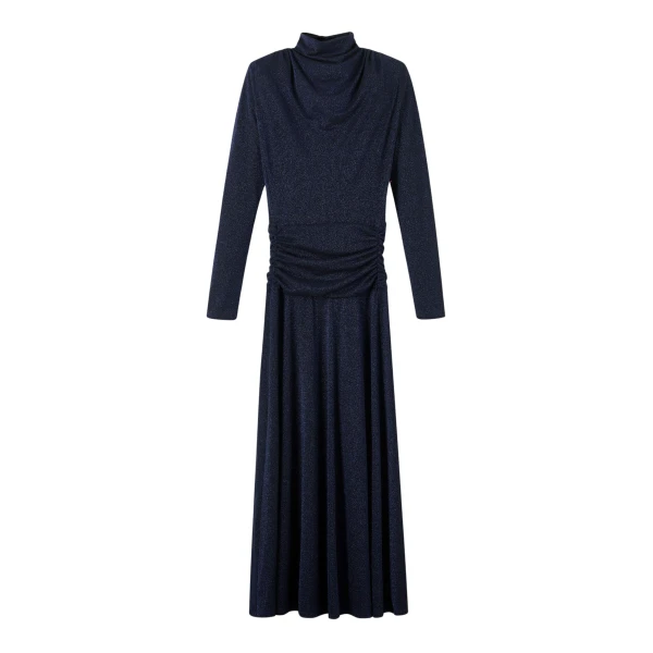 Me and Em Metallic Maxi Dress – luxury British Blue in Me and Em exclusively at Coveti